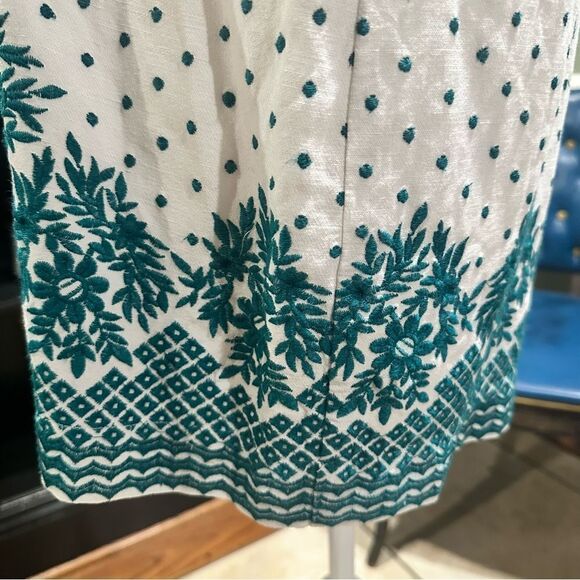 Anthropologies Maeve Natalie Embroidered Shift Dress Size 4 - Picture 9 of 15